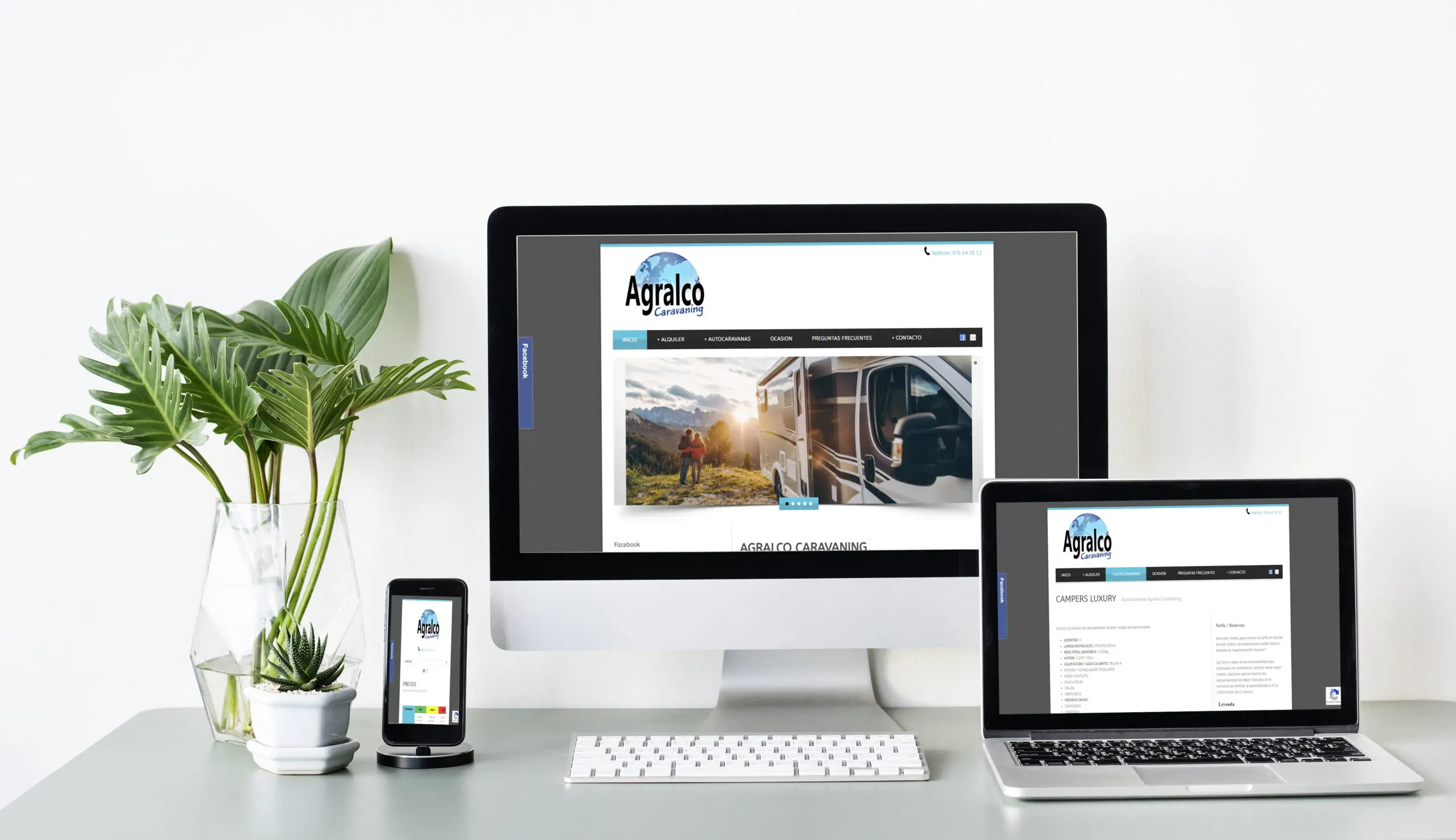 Desarrollo Web Empresa para Agralco Caravaning