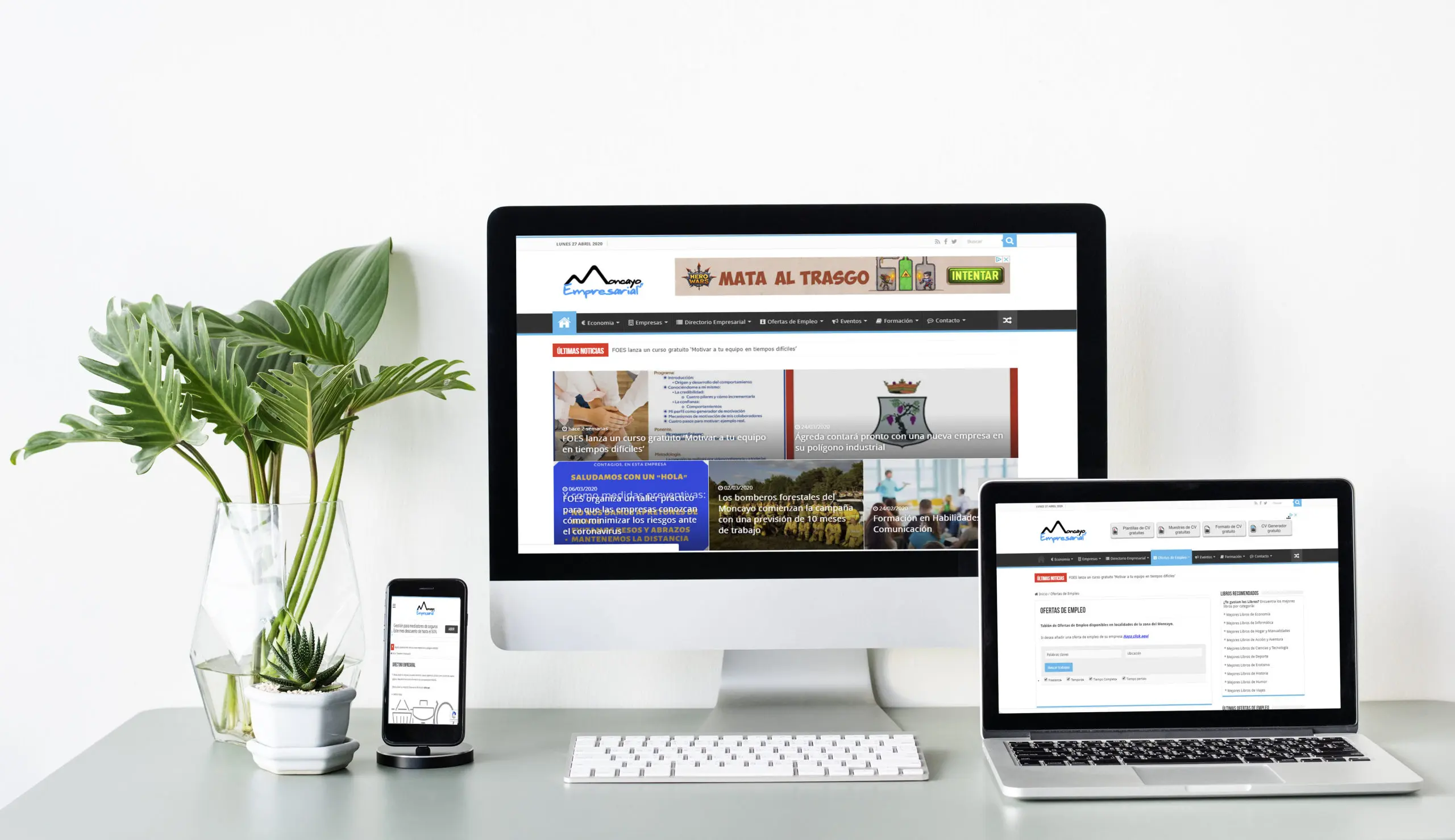 Desarrollo Web Empresa para Moncayo Empresarial